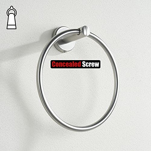 Towel Ring 304 Stainless Steel Hand Towel Holder for Bathroom (Brushed)
