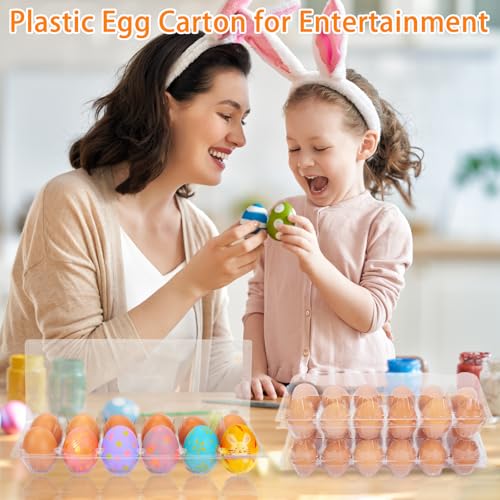 60Pack Jumbo Egg Cartons Duck Egg Cartons Extra Large Egg Containers (60Pack-2x6Grids)