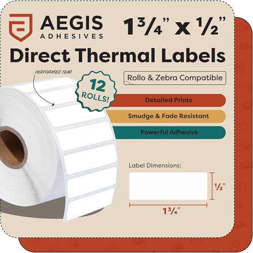 1.75" X 0.5" Direct Thermal Labels (1.75" x 0.5")
