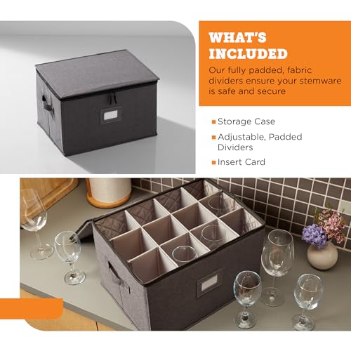 Wine Glass Storage Case (Gray / 1 Pack Wine Glass Storage)