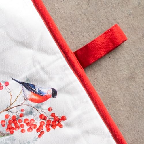 Double Oven Mitts 100% Cotton Double Oven Glove (110 - Morzine / 7" x 35" (Double Oven Mitt))