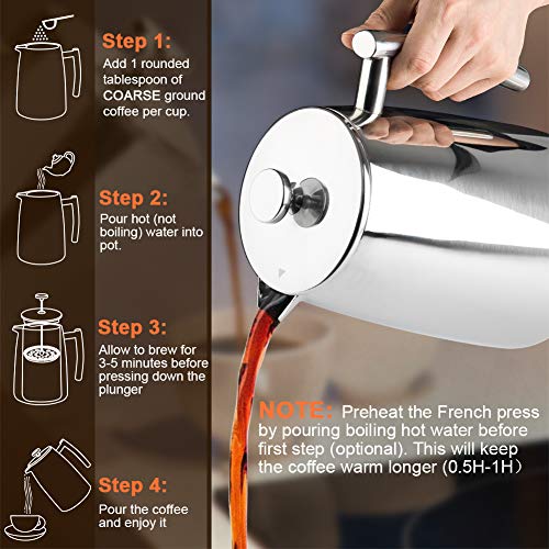 French Press Coffee Maker (34-Ounce)