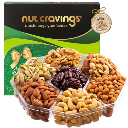 Mixed Nuts Gift Basket in Green Gold Box