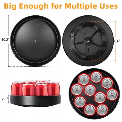 Metal Lazy Susan Organizer (10'' Black-1 Tier)