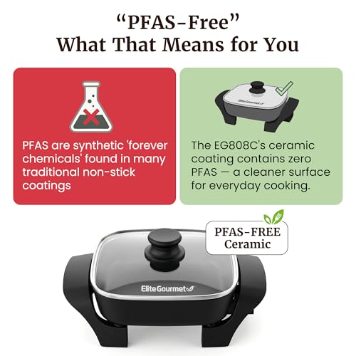2.5Qt PFAS Free Ceramic Electric Skillet (2.5Qt)