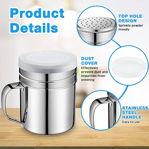 12 Pcs Stainless Steel Salt and Pepper Shakers (10oz)