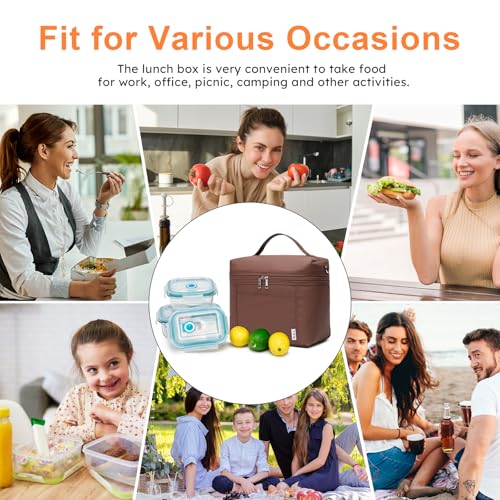 NOL 4 Liters Small Insulated Lunch Bags for Women Cooler Bag Lightweight Nylon Waterproof Lunch Box For Work （Small