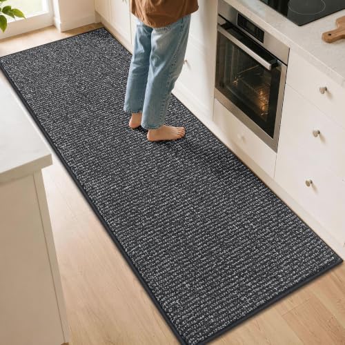 Kitchen Runner Rugs 31"x96" (Charcoal / 31" X 96" (Rectangular))