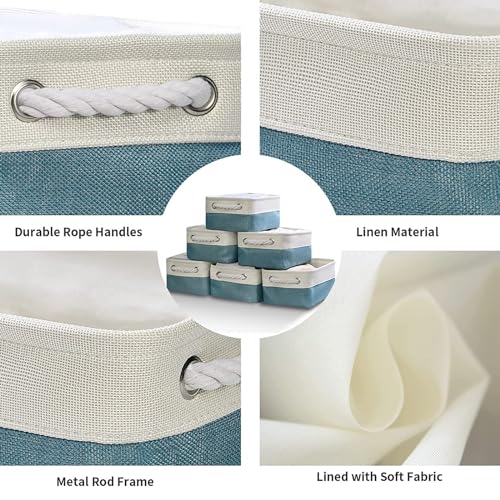 Organization and Storage Basket for Gifts Empty (White&Green / Small-6 Pack)