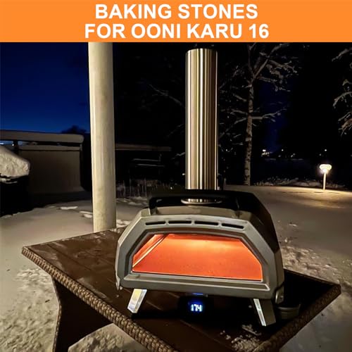 7.7" Thick Cordierite Pizza Stone Baking Board for Ooni Karu 16 Pizza Oven (16.8"L x 24.4"W x 0.6"Th)
