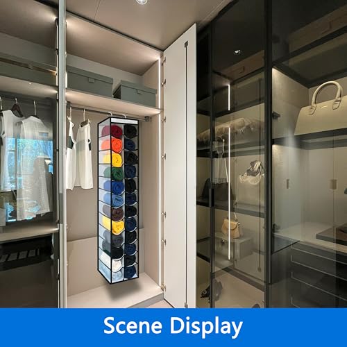 Closet Organization (White/Black / New improved-24 Pocket)