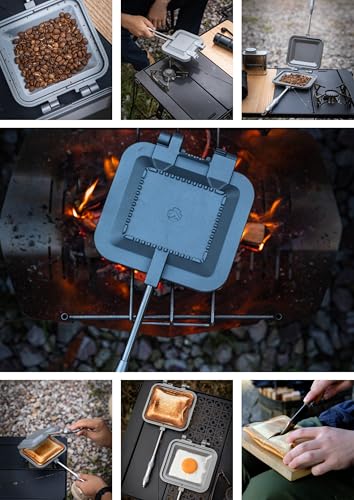 Sandwich Maker Hot Sand Single Burner Gas Fire Open Fire Compact Aluminum TT (Silver w/ bag)