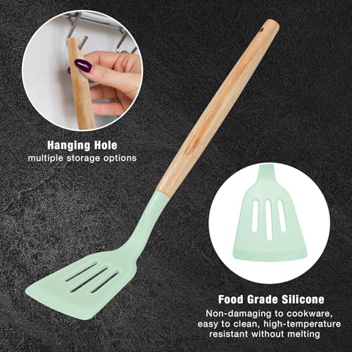 19PCS Green Kitchen Cooking Utensils Set Kitchen Tools Set (Green)
