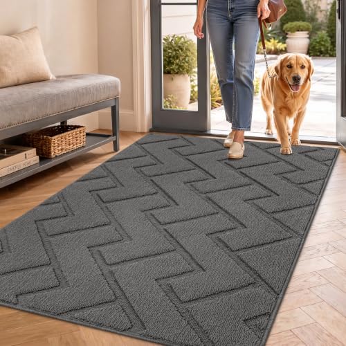 Front Door Mat Outside Entrance (Grey / 59" x 36" (Rectangular))