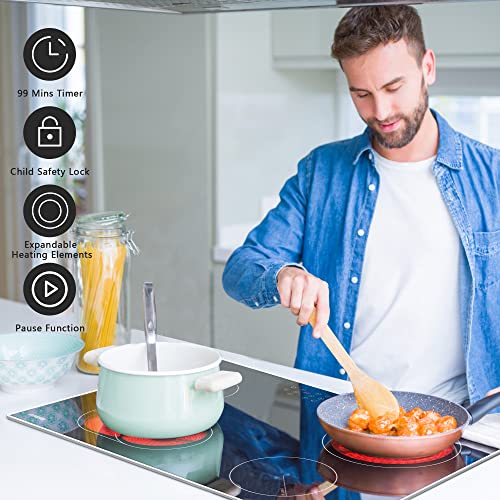 30 Inch Electric Cooktop 4 Burners