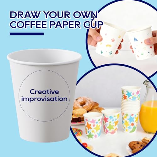 400 Pack 8 oz Disposable Paper Coffee Cups (8oz-400)