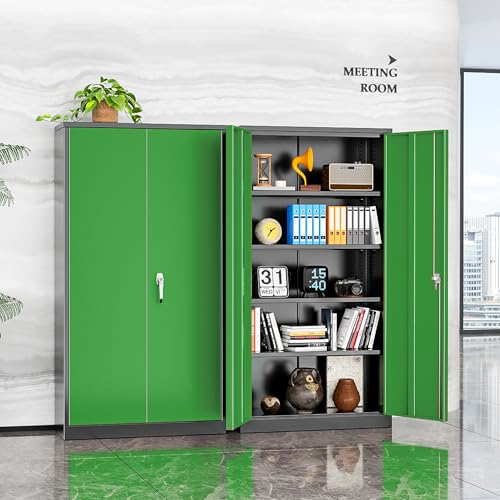 Metal Storage Cabinet (Black Green / 72")