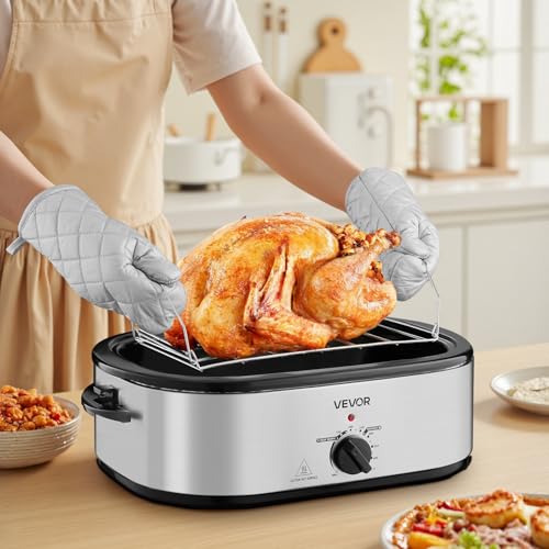 Roaster Oven 20QT Electric Roasting Pan (Silver / 20QT)