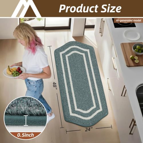 Kitchen Rugs and Mats 24"x48" Non Slip Kitchen Mats for Floor