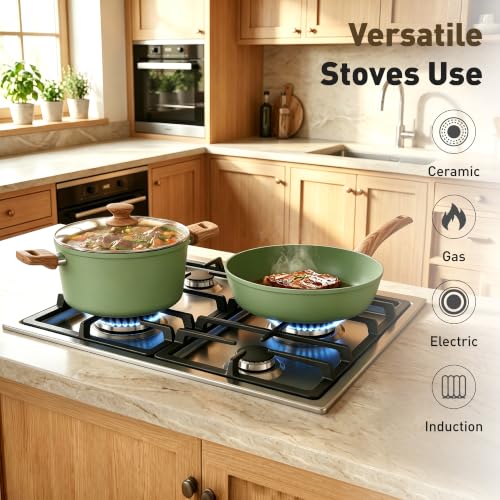 30 Piece Pots and Pans Set (30-piece / Green)