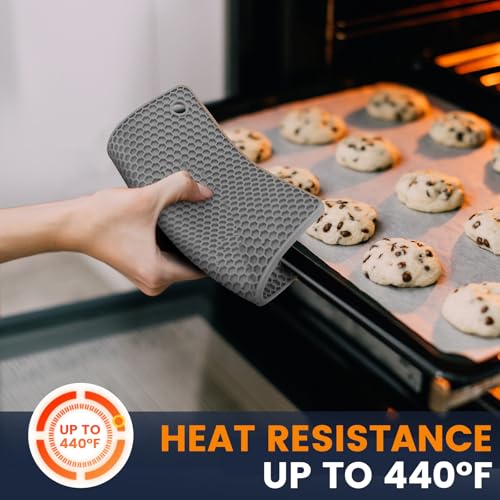 Silicone Trivet Mats 4 Heat Resistant Pot Holders Multipurpose Non (4 Count)