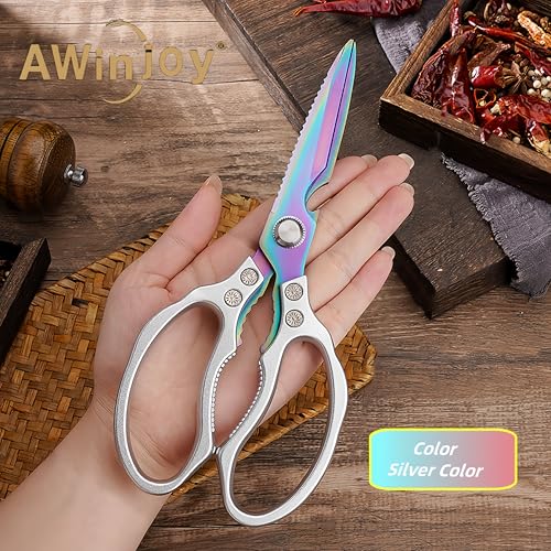 Heavy Duty Sharp Kitchen Scissors (Silver Color)
