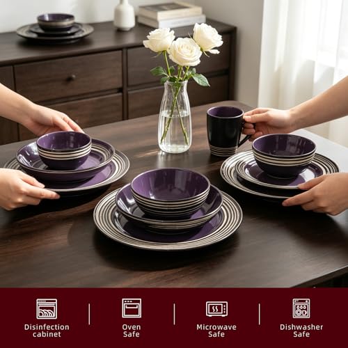 48 Piece Dinnerware Set (Lavender / Service for 8 - 48pc Set)