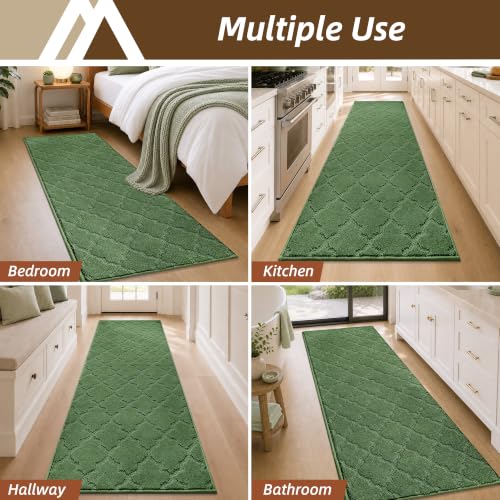 Kitchen Runner Rugs Non (Green / 24"X 72")