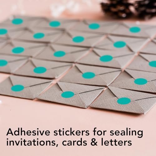 Teal Perforated Round Circle Dot Sticker 1 (Teal / 0.5 Inch)