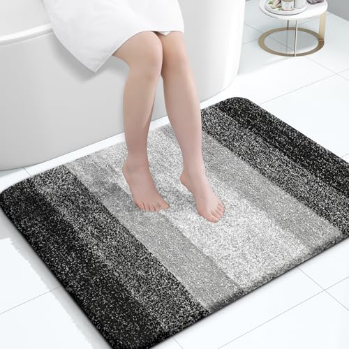 Large Bathroom Rugs 40x32 (40" X 32" / Black)