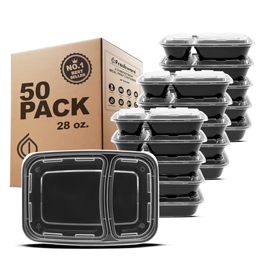 Meal Prep Containers with Lids 28 oz [50 Pack] 2 (28OZ-50PK)