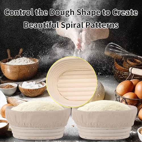 6 Pcs Banneton Bread Proofing Basket Oval Sourdough Bread Basket
