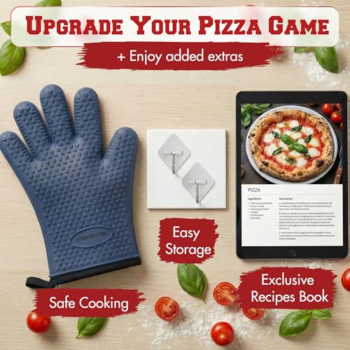 Silicone Pizza Oven Gloves (Night Ocean / One Size Fits Most)