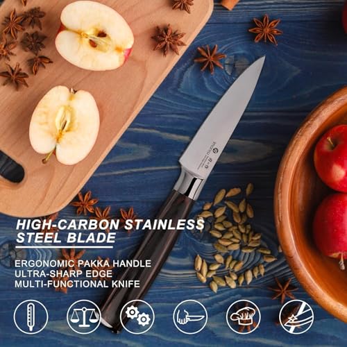 Paring Knife 3.5 Inch (Brown Handle)
