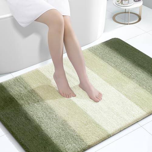 Large Bathroom Rugs 44x32 (44" X 32" / Dark Green)