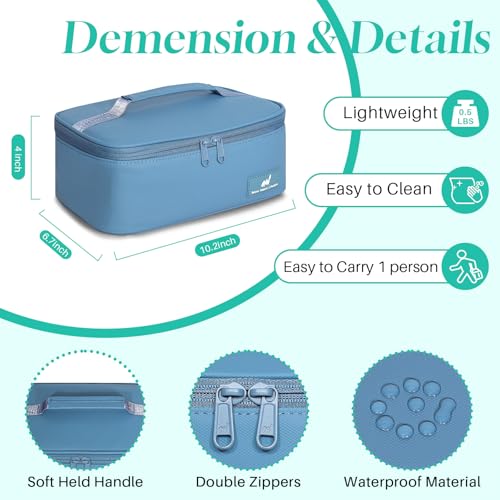 NOL Insulated Lunch Bag for Adults (Dusty blue / Small (4.5 Liters))