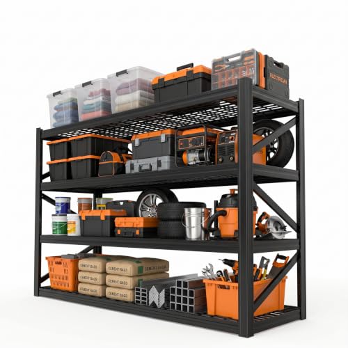 4 Tier Heavy Duty Garage Shelving (4T 70.8" W x 24" D x 70.8" H)