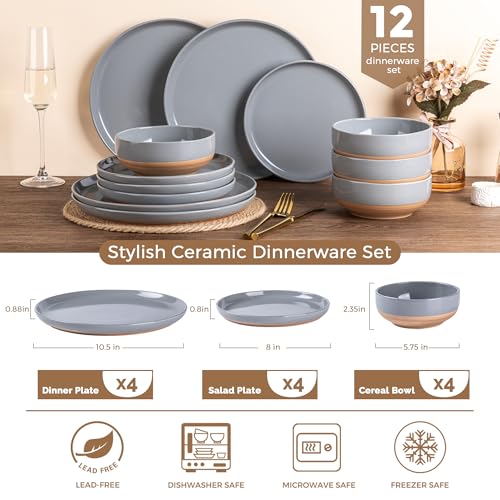 Dinnerware Sets for 4 (Limestone / Service For 4(12Pcs))