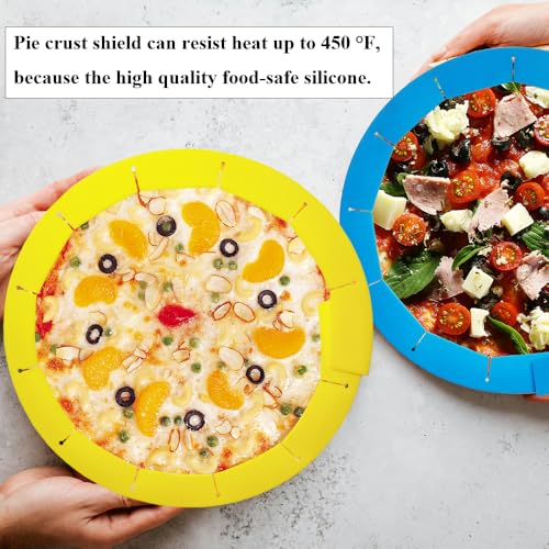 Adjustable Pie Crust Shields Baking Protectors (Yellow-1pcs)