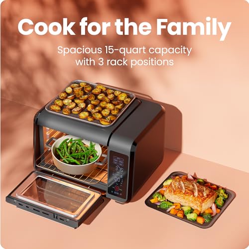 Air Fryer Toaster Oven Combo (Black)