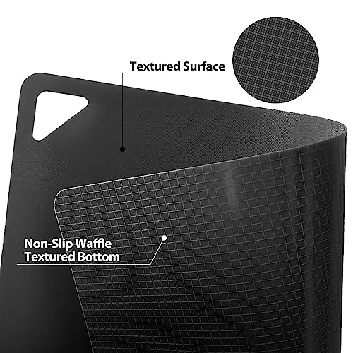 Flexible Plastic Cutting Boards for Kitchen Set of 10 (Multi Color - S&L - 10)