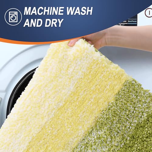 Small Bathroom Rugs 24x16 (24" X 16" / Olive Green)