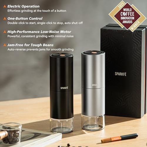 Portable Electric Coffee Grinder (Slivery Grey)