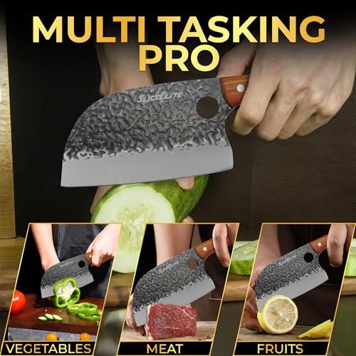 Serbian Chef Knife Vegetable Chopper Meat Cutting Kitchen Knife Food Prep