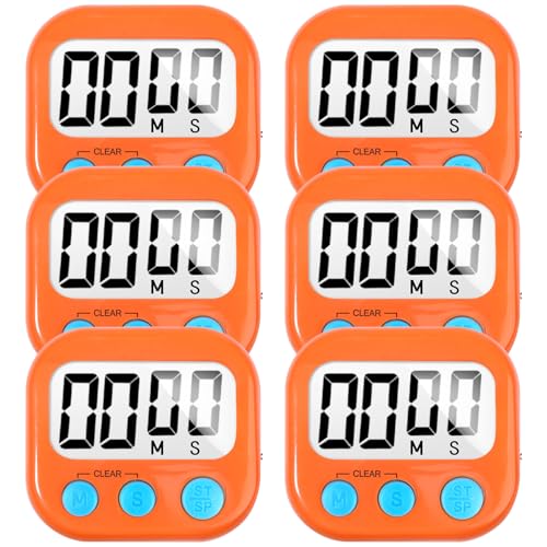 Digital Kitchen Timers for Cooking (Orange)