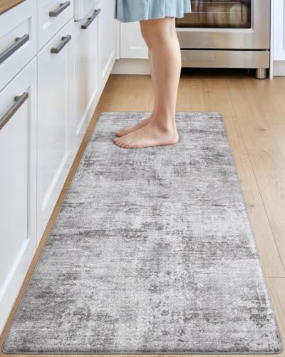 Kitchen Floor Mats Cushioned Anti Fatigue Runner (Dark Grey / 59"L x 23"W x 0.4"Th)