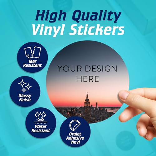 Custom Vinyl Stickers Your Image (100 Count)
