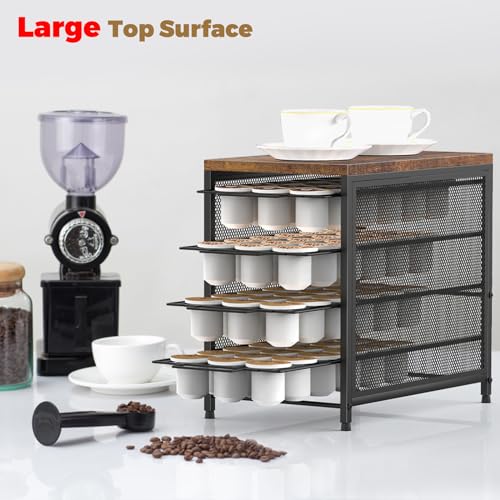 Coffee Pod Holder for Counter (Black-72 Pod)