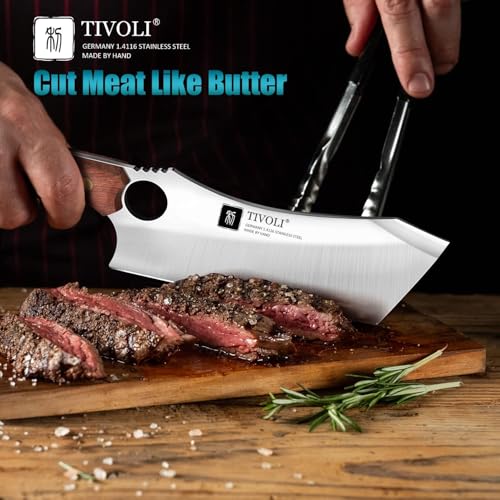 Full Tang Meat Cleaver Knife with Sheath and Bottle Opener (12.3 inch)