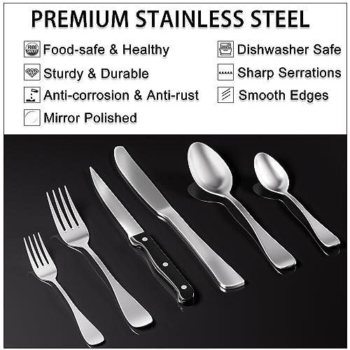 49PCS Silverware Set with Organizer (Gray)